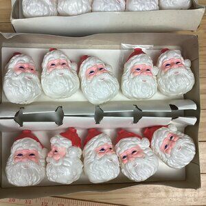 Vintage Santa Clause Heads String Light Covers (2 boxes)